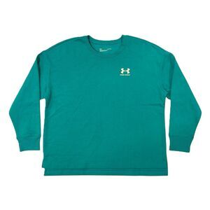Under Armour Women's Rival Oversized Loose Fit Crew Neck Sweatshirt - Teal (722)